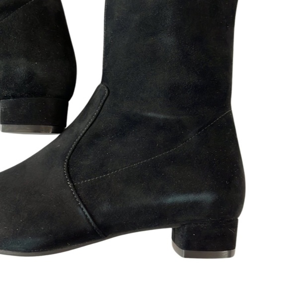 Stuart Weitzman Suede Genna 25 Over the Knee City Boot Size 6.5 Black Pull On - Picture 6 of 12